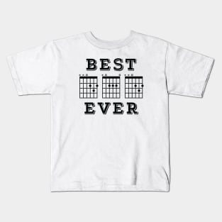 Best Dad Ever Guitar DAD Chords Tab Light Theme Kids T-Shirt